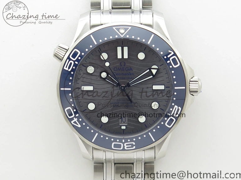 1225 Seamaster Diver 300M ORF 1:1 Best Edition Blue Ceramic Gray Dial on SS Bracelet A HighQuality 7867